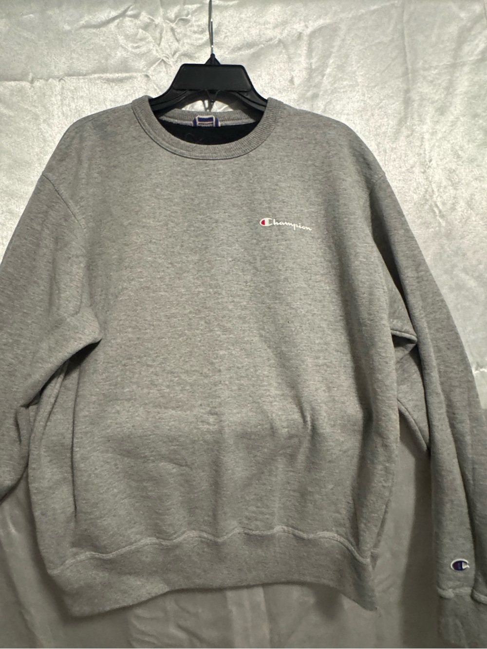 Medium Champion Gray Crewneck Sweatshirt with  Logo